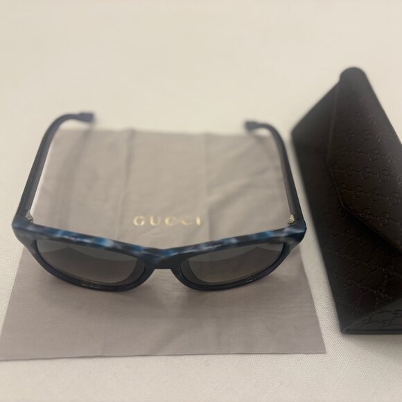 Gucci  GG 3735/F/S Sunglasses Blue/Purple Leopard Print main image 6